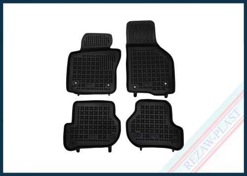 Dywaniki samochodowe TPE (gumowe) czarne pasują do: Seat LEON II (MK2) 2005 - 2013