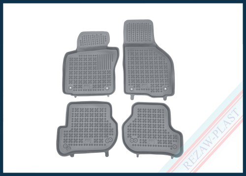 Dywaniki samochodowe TPE (gumowe) szare pasują do: Volkswagen GOLF VI 2008 - 2013