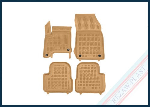 Floor mats beige fit to: Peugeot 208 II 2023 - 