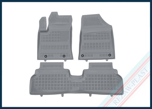 Dywaniki samochodowe TPE (gumowe) szare pasują do: Hyundai KONA II 2023 -