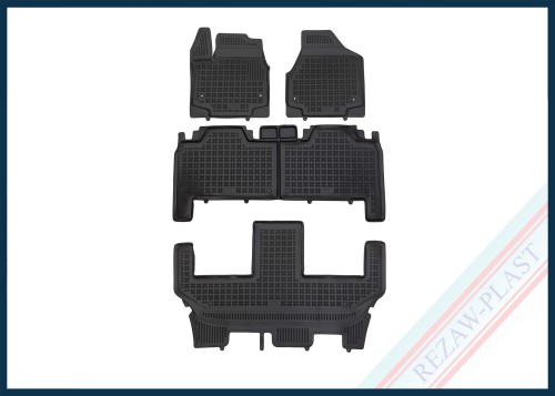 Floor mats black fit to: Chrysler PACIFICA II 2017 -