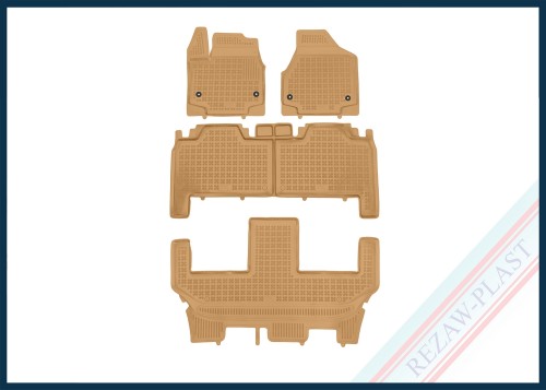 Floor mats beige fit to: Chrysler PACIFICA II 2017 -