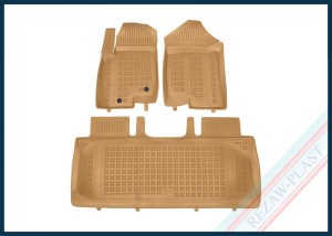 Dywaniki podłogowe beżowe pasują do: Foton TUNLAND V9 2025 -