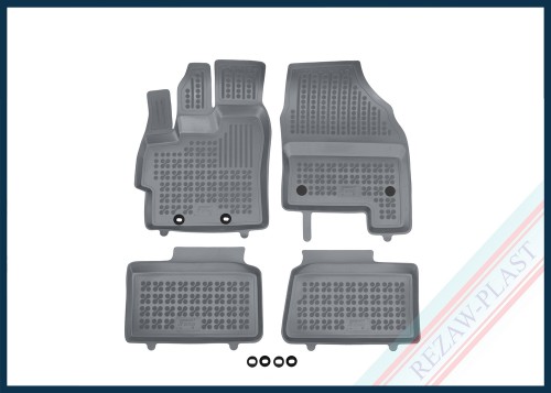 Dywaniki samochodowe TPE (gumowe) szare pasują do: Toyota AYGO X 2025 -