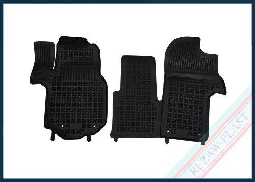 Floor mats black fit to: Man TGE 2017 - , Volkswagen CRAFTER II 2016 -