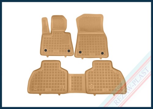 Dywaniki podłogowe beżowe pasują do: BMW X7 (G07) 2018 -