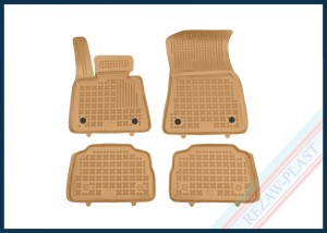 Dywaniki podłogowe beżowe pasują do: BMW X6 (G06) 2019 -