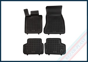 Dywaniki podłogowe czarne pasują do: BMW 5 (G30, G31) 2016 - 2023, M5 (F90) 2017 -