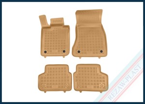 Dywaniki podłogowe beżowe pasują do: BMW 5 (G30, G31) 2016 - 2023, M5 (F90) 2017 -