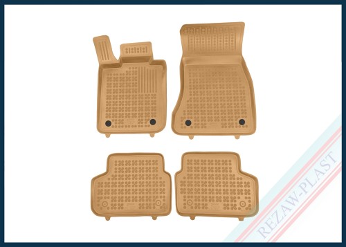 Floor mats beige fit to: BMW 5 (G30, G31) 2016 - 2023, M5 (F90) 2017 - 