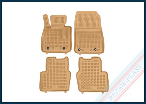 Floor mats beige fit to: Mazda 2 III 2014 - 2023