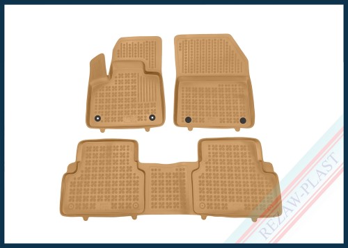 Floor mats beige fit to: Citroen C5 AIRCROSS 2017 -