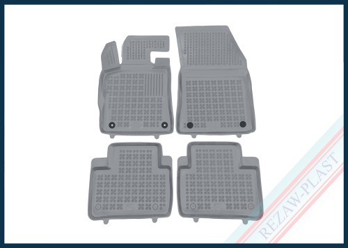 Dywaniki podłogowe szare pasują do: Citroen C5 X 2021 -, Peugeot 408 2023 -
