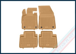 Dywaniki podłogowe beżowe pasują do: Citroen C5 X 2021 -, Peugeot 408 2023 -