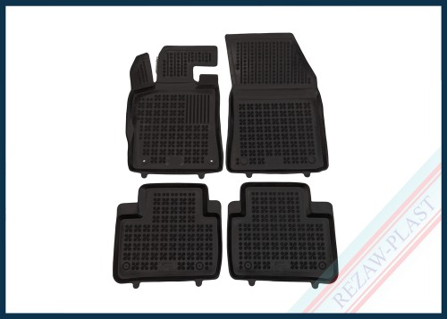 Dywaniki podłogowe czarne pasują do: Citroen C5 X 2021 -, Peugeot 408 2023 -