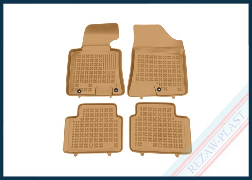 Floor mats beige fits to: Hyundai i30 II 2012 - 2017, Kia PRO_CEE'D II 2012 - 2018, CEE'D II 2012 - 2018