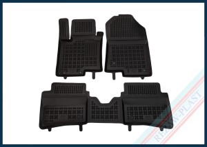 Dywaniki podłogowe czarne pasują do: Hyundai BAYON 2021 -, Hyundai i20 III 2020 -