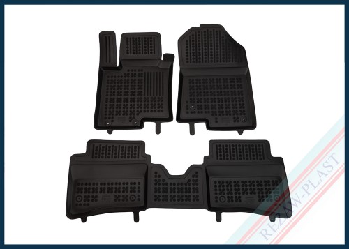 Dywaniki podłogowe czarne pasują do: Hyundai BAYON 2021 -, Hyundai i20 III 2020 -