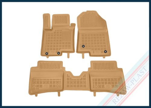 Dywaniki podłogowe beżowe pasują do: Hyundai BAYON 2021 -, Hyundai i20 III 2020 -