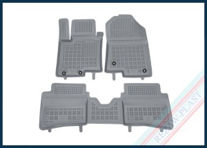 Dywaniki podłogowe szare pasują do: Hyundai BAYON 2021 -, Hyundai i20 III 2020 -