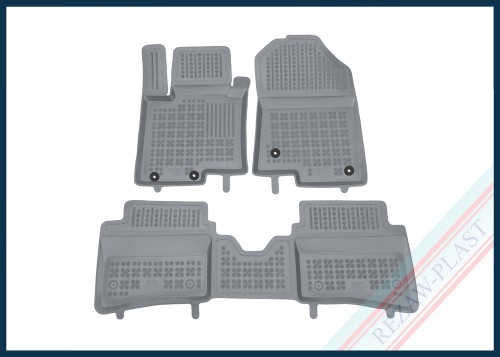 Dywaniki podłogowe szare pasują do: Hyundai BAYON 2021 -, Hyundai i20 III 2020 -
