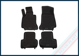 Dywaniki podłogowe czarne pasują do: Mercedes W205, S205 C - KLASA 2014 - 2021