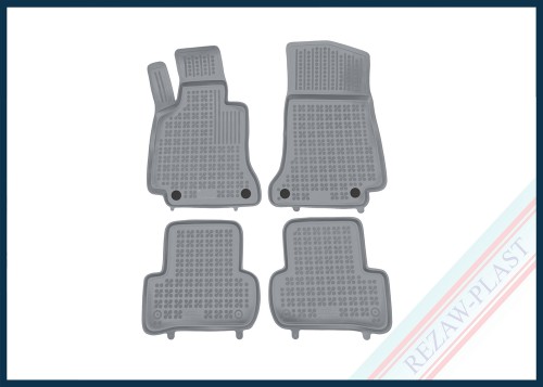 Dywaniki podłogowe szare pasują do: Mercedes W205, S205 C - KLASA 2014 - 2021