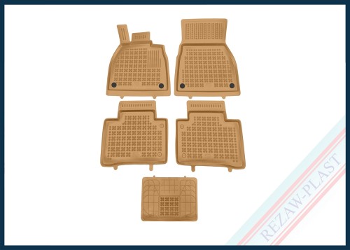 Floor mats beige fit to: Mercedes EQS V297 2021 - 2022