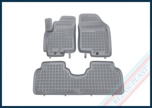 Dywaniki podłogowe szare pasują do: Hyundai ix20 2010 - 2018, Kia VENGA 2009 - 2017