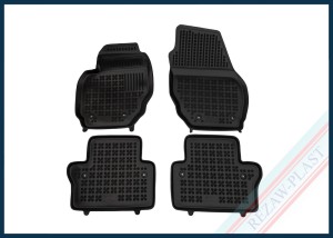 Floor mats black fit to: Volvo S80 II 2006 - 2016, V70 III 2007 - 2016, XC70 II 2007 - 2016