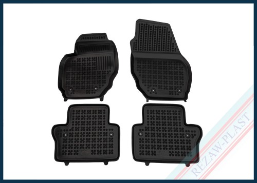 Floor mats black fit to: Volvo S80 II 2006 - 2016, V70 III 2007 - 2016, XC70 II 2007 - 2016