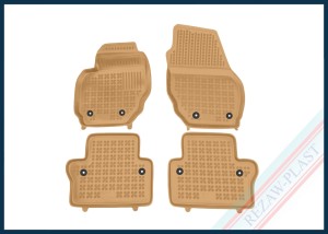 Floor mats beige fit to: Volvo S80 II 2006 - 2016, V70 III 2007 - 2016, XC70 II 2007 - 2016