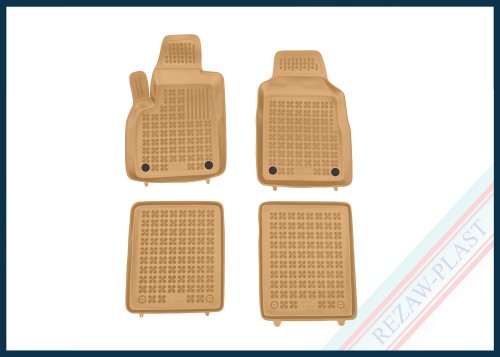 Floor mats beige fits to: Fiat PANDA II 2003 - 2012