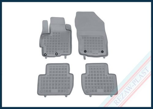 Floor mats grey fit to: Citroen C - CROSSER 2007 - 2012, Mitsubishi OUTLANDER II 2006 - 2013, OUTLANDER III 2012 - 2021, ECLIPSE CROSS 2017 - 2021, Peugeot 4007 2008 - 2012