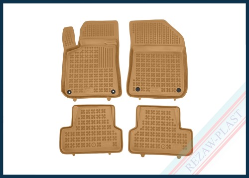 Floor mats beige fit to: Peugeot 308 II 2013 - 2021