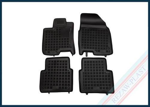 Floor mats black fit to: Nissan QASHQAI+2 I 2008 - 2013