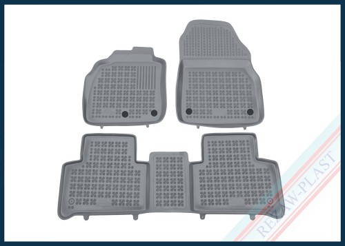 Dywaniki samochodowe TPE (gumowe) szare pasują do: Renault SCENIC II, III 2003 - 2016, Grand SCENIC II 2003 - 2009, GRAND SCENIC III 2009 - 2016