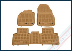 Dywaniki samochodowe TPE (gumowe) beżowe pasują do: Renault SCENIC II, III 2003 - 2016, Grand SCENIC II 2003 - 2009, GRAND SCENIC III 2009 - 2016