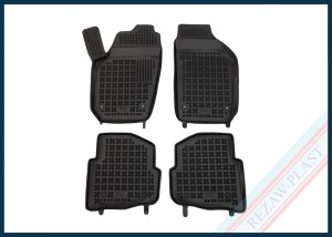 Dywaniki samochodowe TPE (gumowe) czarne pasują do: Seat CORDOBA II 2003 - 2009, IBIZA III 2002 - 2008, Skoda FABIA I 1999 - 2007, Volkswagen POLO IV 2001 - 2009