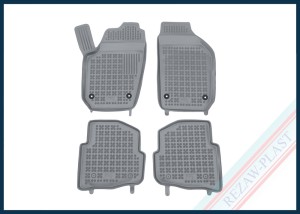 Floor mats grey fit to: Seat CORDOBA II 2003 - 2009, IBIZA III 2002 - 2008, Skoda FABIA I 1999 - 2007, Volkswagen POLO IV 2001 - 2009