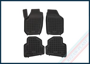 Dywaniki samochodowe TPE (gumowe) czarne pasują do: Skoda FABIA II 2007 - 2014