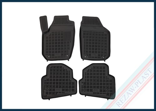 Dywaniki samochodowe TPE (gumowe) czarne pasują do: Skoda FABIA II 2007 - 2014