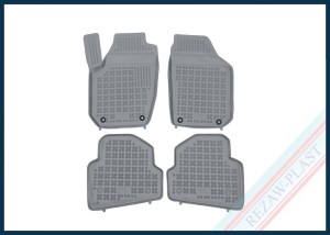 Dywaniki samochodowe TPE (gumowe) szare pasują do: Skoda FABIA II 2007 - 2014