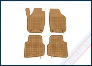 Dywaniki samochodowe TPE (gumowe) beżowe pasują do: Skoda ROOMSTER 2006 - 2015