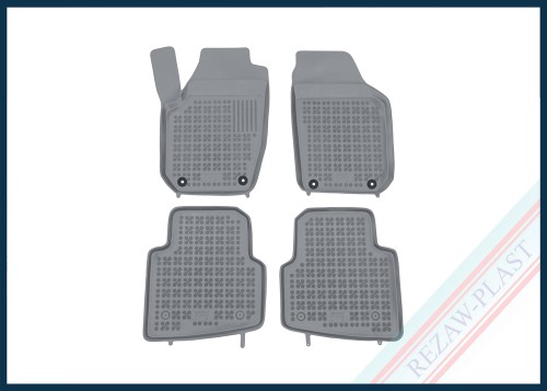 Dywaniki samochodowe TPE (gumowe) szare pasują do: Skoda ROOMSTER 2006 - 2015