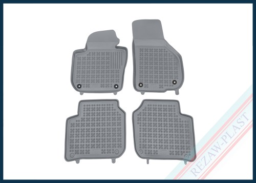 Dywaniki samochodowe TPE (gumowe) szare pasują do: Skoda SUPERB II 2008 - 2015