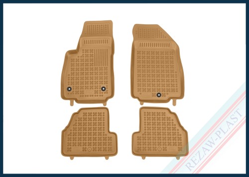 Dywaniki samochodowe TPE (gumowe) beżowe pasują do: Buick ENCORE I 2015 - 2022, Chevrolet TRAX 2013 - 2020, Opel MOKKA I 2012 - 2017, MOKKA X I 2017 - 2020