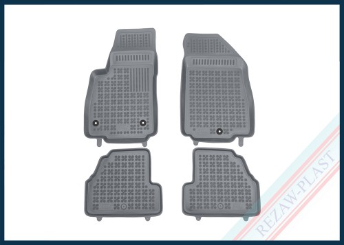 Dywaniki samochodowe TPE (gumowe) szare pasują do: Buick ENCORE I 2015 - 2022, Chevrolet TRAX 2013 - 2020, Opel MOKKA I 2012 - 2017, MOKKA X I 2017 - 2020