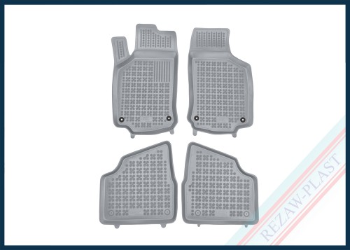 Dywaniki samochodowe TPE (gumowe) szare pasują do: Opel CORSA C III 2000 - 2006