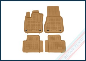 Dywaniki samochodowe TPE (gumowe) beżowe pasują do: Renault TWINGO III 2014 - 2018